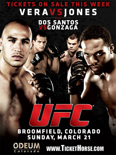 -- Large event poster - UFC on Versus: Vera vs. Jones - Tickets for sale --