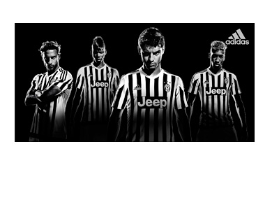Promotion for the new Juventus FC home kit for 2015/16 season by Adidas featuring Paul Pogba, Alvaro Morata, Claudio Marchisio and Kingsley Coman