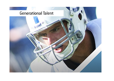 Generational Talent - Andrew Luck.  Pictured playing for the Colts.