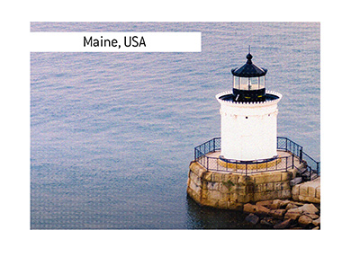 The Bug Light - popular destination in Maine, United States of America.