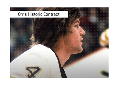 The first million dollar contract in the NHL - Bobby Orr.