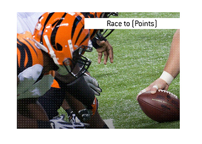 The meaning and an example of the sports betting term Race to Points is explained as it applies to American football and basketball.