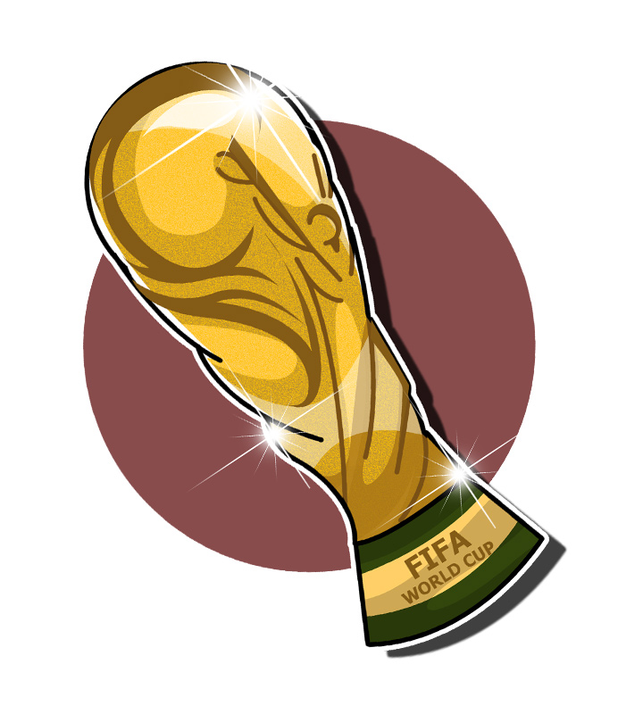 The one and only FIFA World Cup trophy - Illustration.  Drawing.  Digital Art.  Football / Soccer tournament.