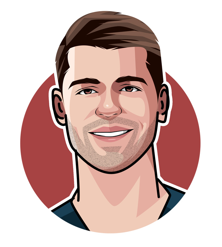 Alvaro Morata aka El Ariete (the Ram) profile drawing.  Cartoon Illustration.  Avatar art.