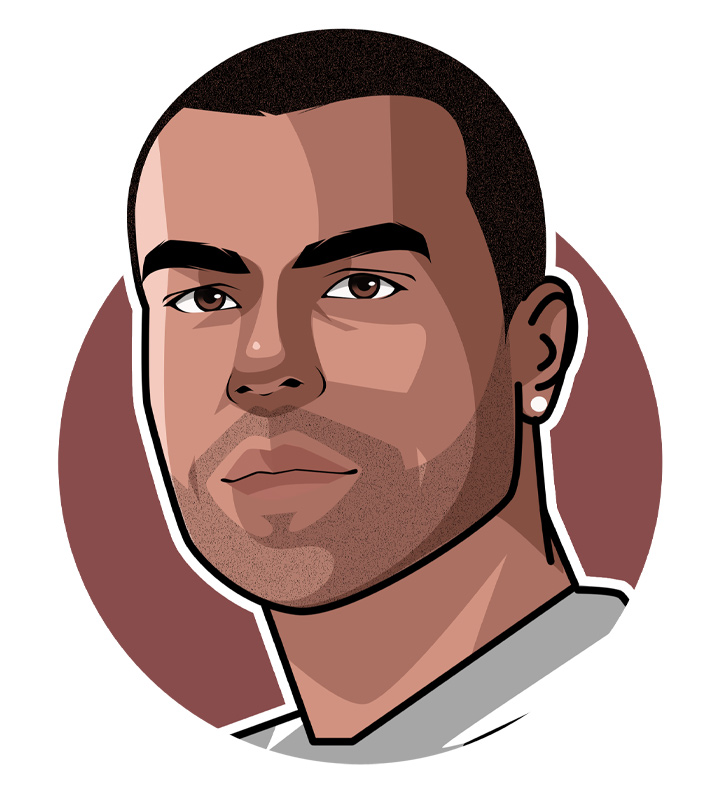 Ashley Cole profile drawing.  Known as Cashley.  Art.  Illustartion.  Caricature avatar.