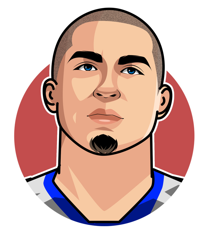 David Trezeguet profile illustration.  Known as Cobra and Trezegol.  Art.  Drawing.  Caricature.