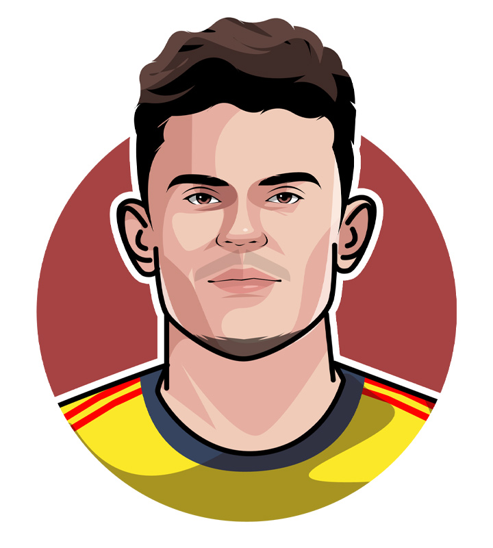 Luis Diaz, aka Lucho, is one of Colombias most exiting players.  Profile illustartion.  Drawing.  Avatar art.